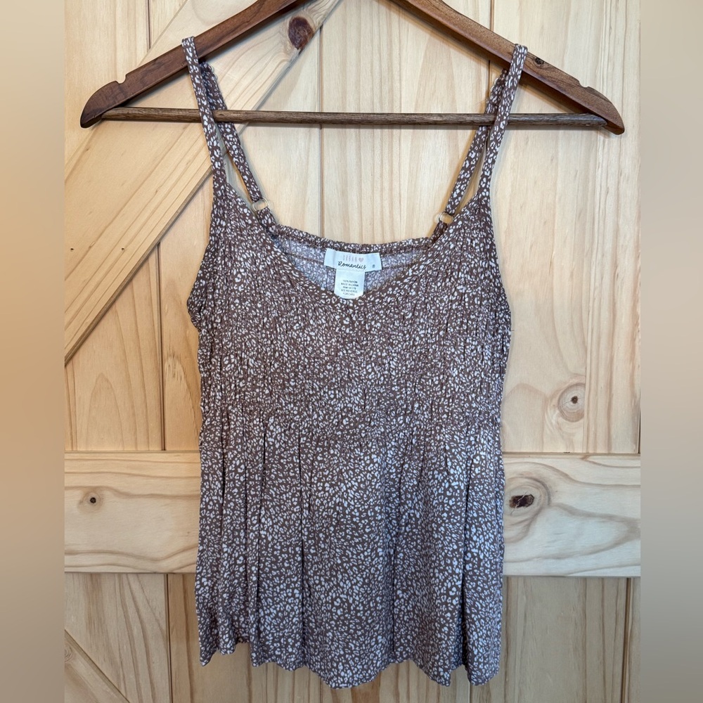 URBAN Romantics Brown and White Patterned Dress